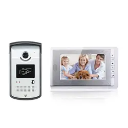 ID card funtion видеомонитор домофон системы цветной с высоким разрешением экран, водостойкая камера