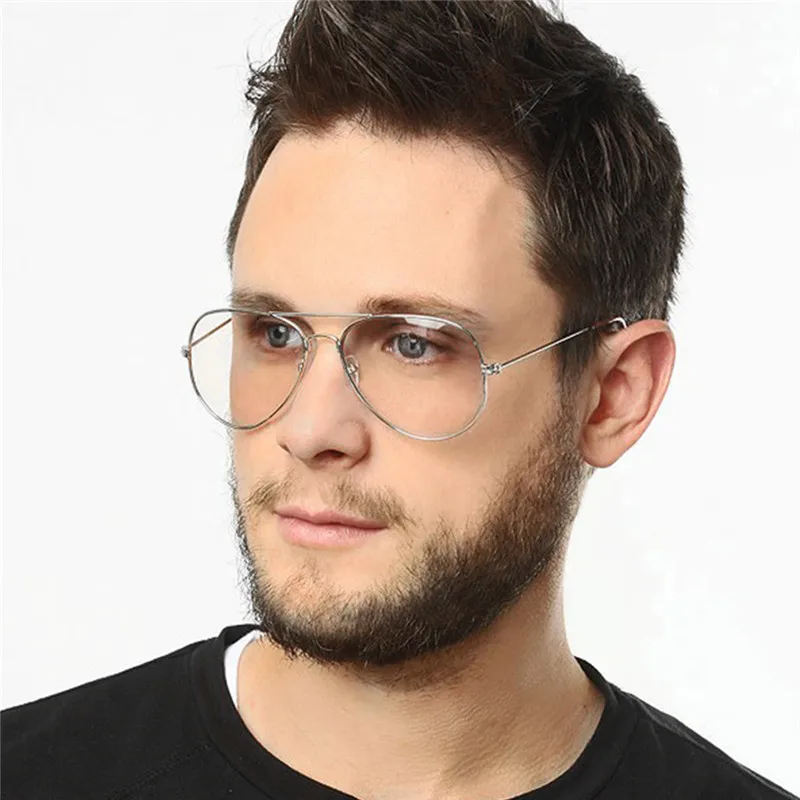 Retro Big Oversized Titanium clear glasses frame for women and men fake eyeglasses Pilot optical