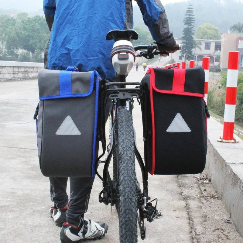 Sale B-SOUL 50L Large Capacity Bicycle Saddle Bags Waterproof Bicycle Rear Seat Trunk Bag Panniers for Cycling Bycicle Accessories 1