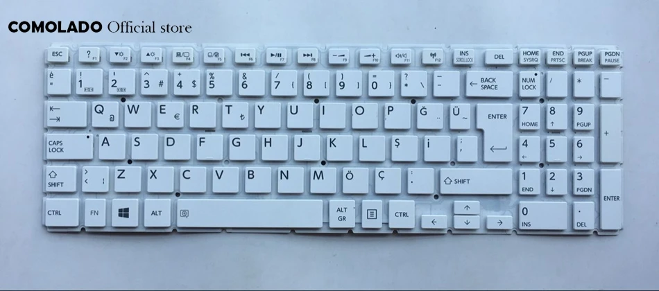 TR Turkish keyboard For Toshiba Satellite L50-B L50D-B L50-B-13E l50-B-1F6 White Keyboard TR Layout (2)