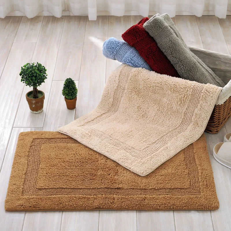 

Modern Super Soft Chenille Green/Gray/Red Multicolor Bathroom Floor Mats and Rugs Non-slip Strong Absorbent Rugs for Doormat