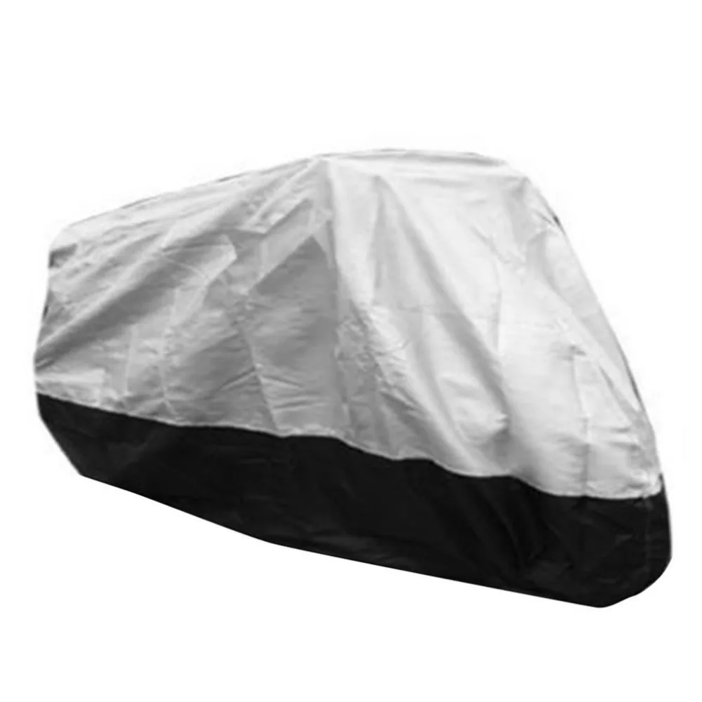 

XXXL/XXL/L Waterproof Motorcycle Cover Dustproof UV Protect 300D Polyester Motorbike Surface Cover Elastic Bottom Hem with Hook