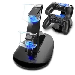 Контроллер Зарядное устройство док светодиодный двойной USB PS4 Подставка для зарядки Колыбель для sony Playstation 4 PS4/PS4 Pro/PS4 тонкий контроллер
