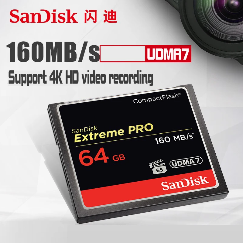 

SanDisk Extreme Pro Memory card up to 160MB/s Read Speed Memory Cf card 64gb 128gb 32g Memory card for rich 4K and Full HD video