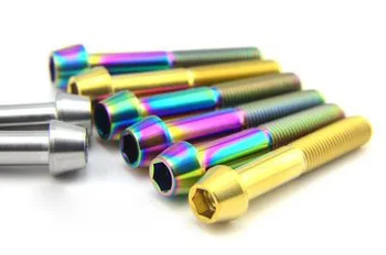

1PCS M10 Hex Socket Cone screws Front dial and rear limit tension Ultralight Antiseptic bolt TC4 machine screw Titanium alloy