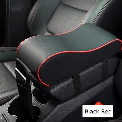 Кожаный Автомобильный Брелок с подлокотник Авто Консоли Подлокотник Сиденья коробка для Fiat 595 500 500 S Toro защитник Aegea 500X Argo 500L 124 - Название цвета: black red