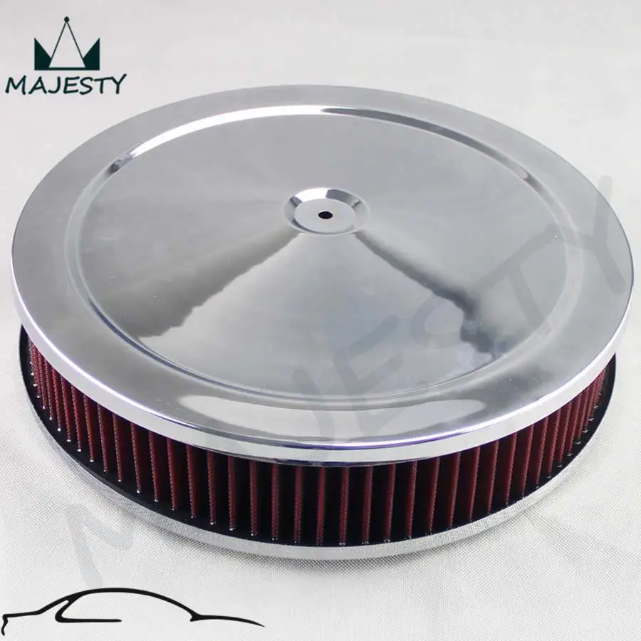 

Oval Super Flow Filter Air WASHABLE AIR CLEANER 14" x 3" Suit Neck 5-1/8inch