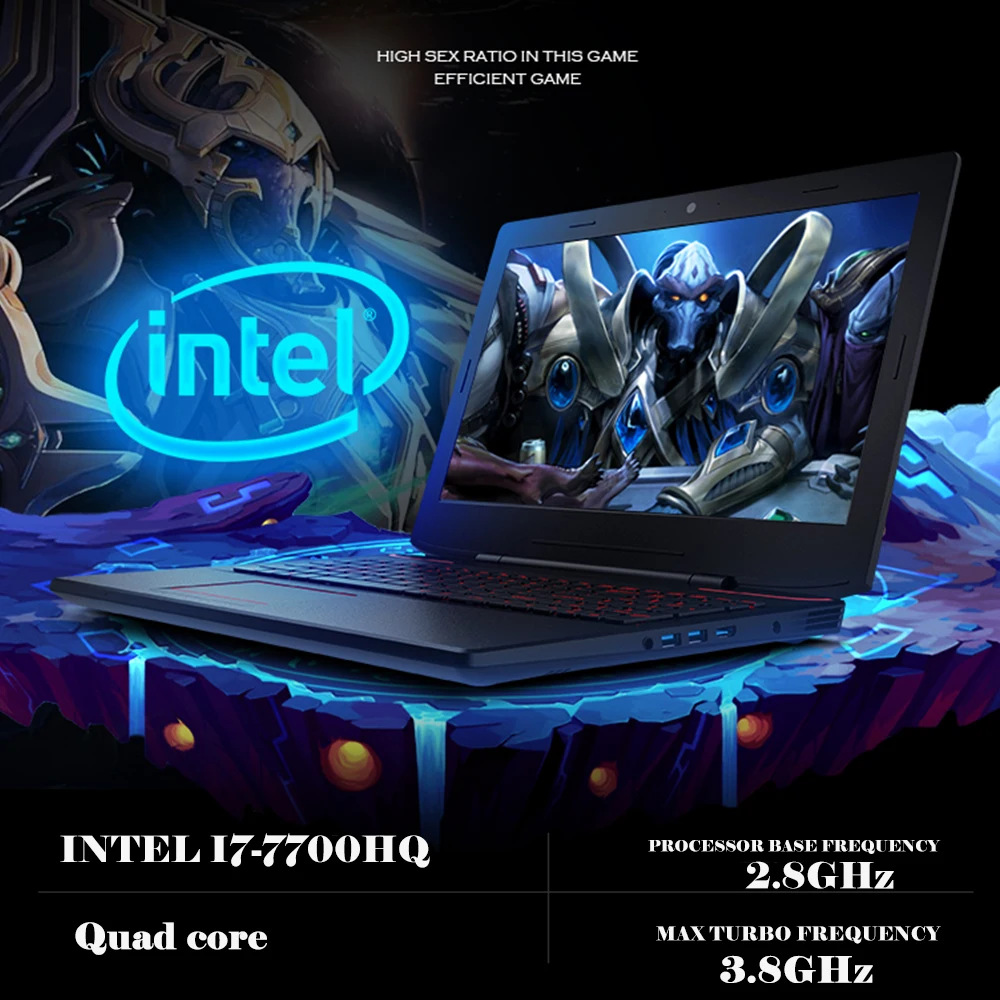 15 6 дюймовый игровой ноутбук NVIDIA GTX1060 Intel I7 7700HQ DDR5 6G видеокарта 19020x1080P Клавиатура с