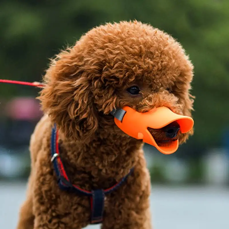 

Dog Muzzle Silicone Cute Duck Mouth Mask Muzzle Bark Bite Stop Small Dog Anti-bite Masks Easy Clean Pets Accessories 1pcs
