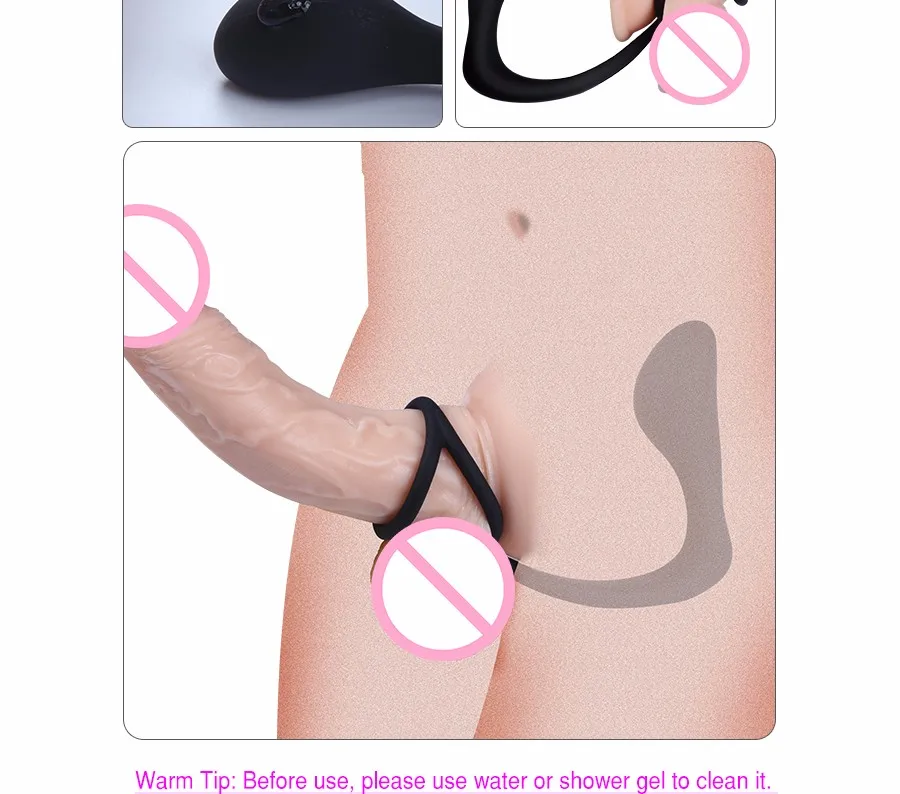 LURE Silicone Double loop anal plug dilators Male Prostate Massager Cock Ring Sex Toys Butt Plug for Men gay Adult Erotic shop 13