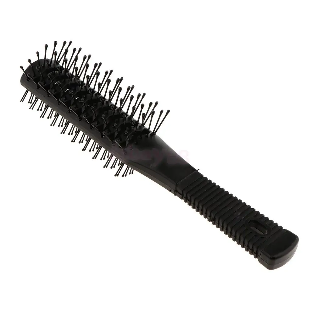 Plastic Dual Side Anti-static Long Curling Hair Roller Brush Hairbrush Comb