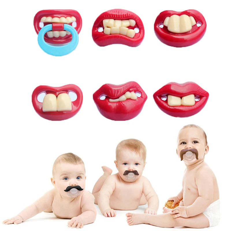 Funny Pacifiers For Baby Silicone Nipples Orthodontic Baby nipple Dummy Baby SootheJoke Prank Toddler Nipples Baby Care