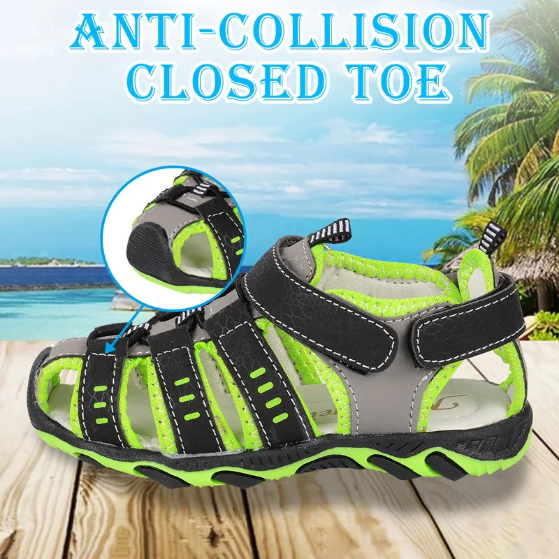 

Oeak Shoes boys Closed Toe Sandals Children Boy's Sandals Summer Fashion Kids Casual Beach Sandals Sports Sandals