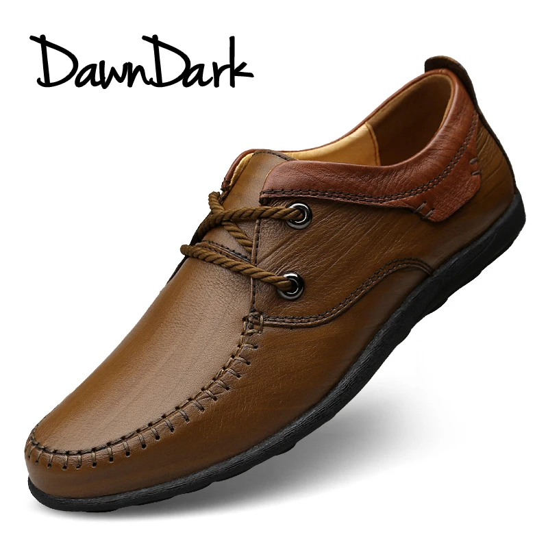 

Mens Casual Shoes Brown Black Mens Handmade Loafers Genuine Leather Mens Moccasin Summer Walking Shoes
