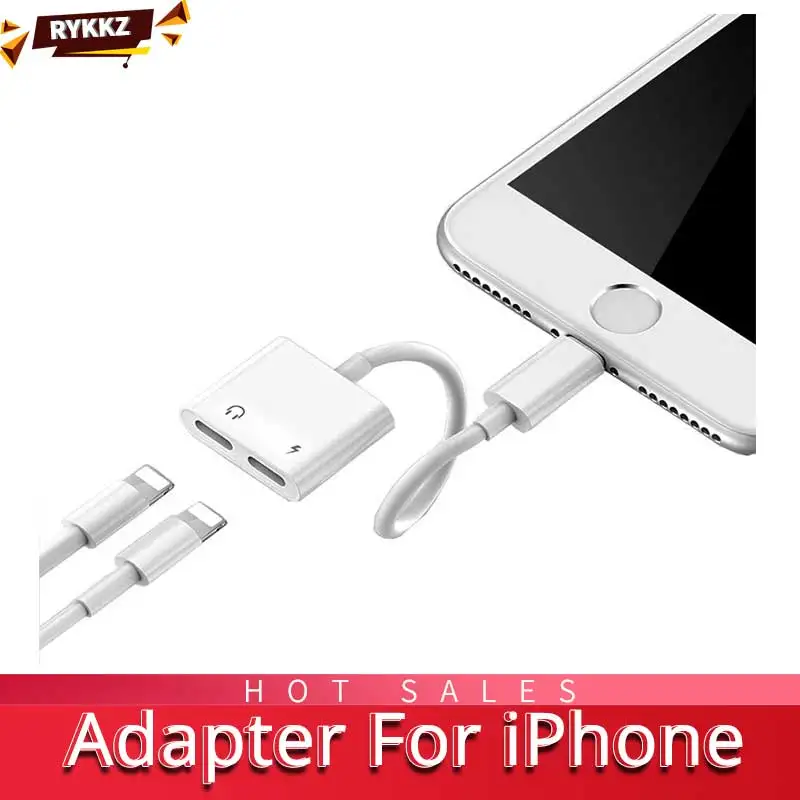 

Charging Splitter Converter Adapter For iPhone X XR XS Adapter for Iphone 7 8 Plus Listening and Charging 2in1