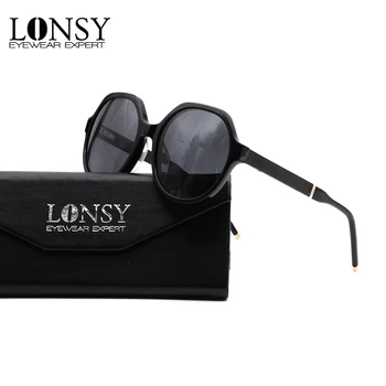 

LONSY Fashion Acetate Wooden Sunglasses For Women Brand Designer Sun glasses Polarized UV400 Gafas Oculos De Sol Madera