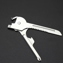 6 en 1 couteau utile pratique suisse utilitaire clé extérieur tournevis décapsuleur porte-clés en plein air Camping randonnée outil