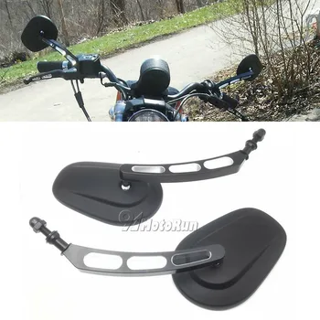 

Black Motorcycle Billet Edge Cut Rearview Mirrors For Harley Dyna Super Wide Glide FXDWG/Low Rider/Softail Springer Classic 8MM