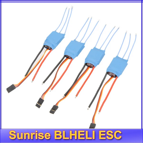

4pcs/lot Sunrise BLHELI 10A/12A/20A/30A brushless Firmware Electronic Speed Controller ESC for RC Multicopter vs Simonk ESC