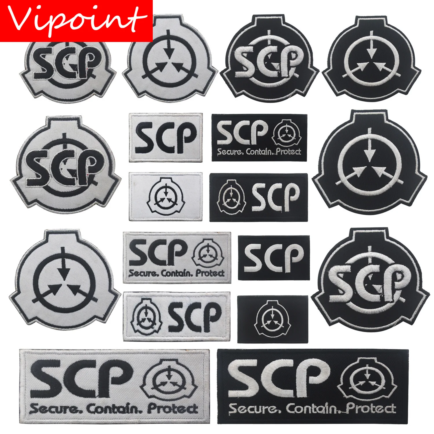 

embroidered HOOK&LOOP SCP patch,scp patches for jeans,patches badges appliques patches for clothing AD-303