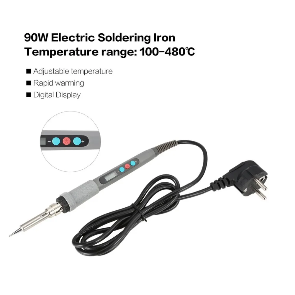 

90W Digital Display Adjustable Electric Soldering Iron Welding Solder Electric Heat Pencil Soldering Irons Repair Tool Pen