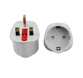 

UK to EU schuko power plug converter uk adaptor with fuse,Germeny to UK Adaptor plug white Black 400 pieces