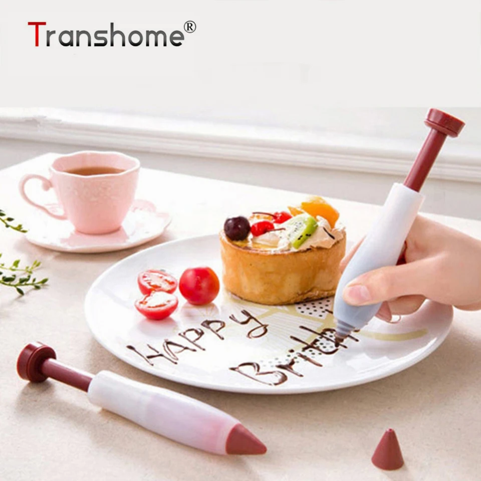 

Transhome 1PC Dessert Decorator Pen Pastry Icing Chocolate Cake Decorating Tools Cupcake Biscuit Bakeware Drawing 2019