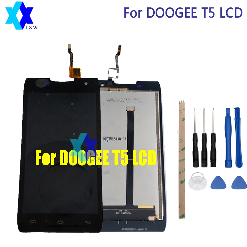 

100% Original DOOGEE T5 T5 Lite LCD Display + Touch Screen Digitizer Assembly Panel Digital Replacemen Tools 5.0" T5S