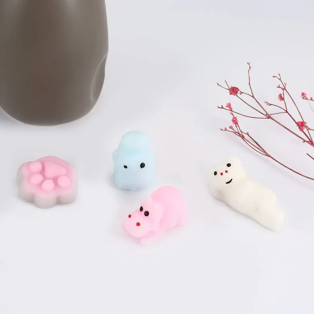 Мягкие Мини Squishy снятие стресса игрушки милые животные дизайн Skuishy Animales панда для сжимаемая, Успокаивающая взрослые игрушки для детей