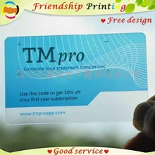 200 шт печать белыми чернилами прозрачный ПВХ Бизнес/Имя/визитная карточка