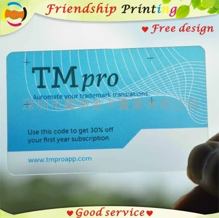 

free shipping 200pcs print white ink transparen pvc business/name/visiting card printing