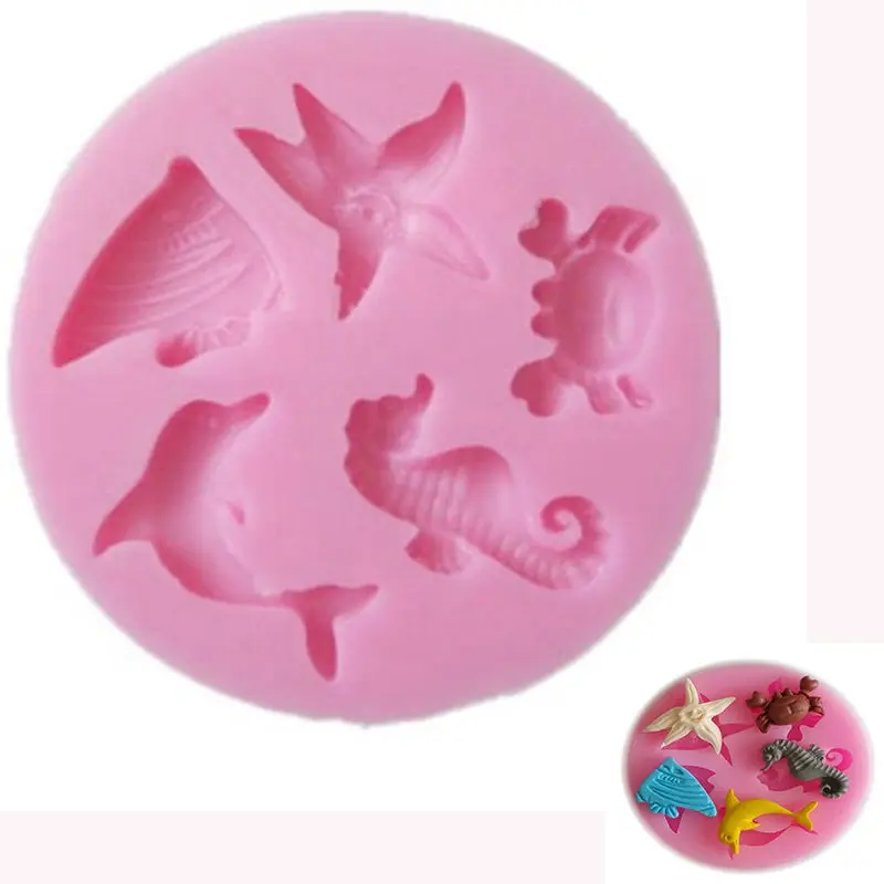 

Sea Animal DIY Silicone Cake Molds Fondant Mould Sugar Craft Cake Baking Decorating Tools Kitchen Bakeware Cookie Chocolate