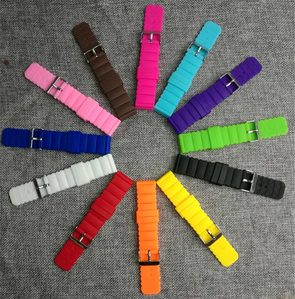 

Watch Accessories Silicone Rubber Strap 20mm For Men Women Watch Bands