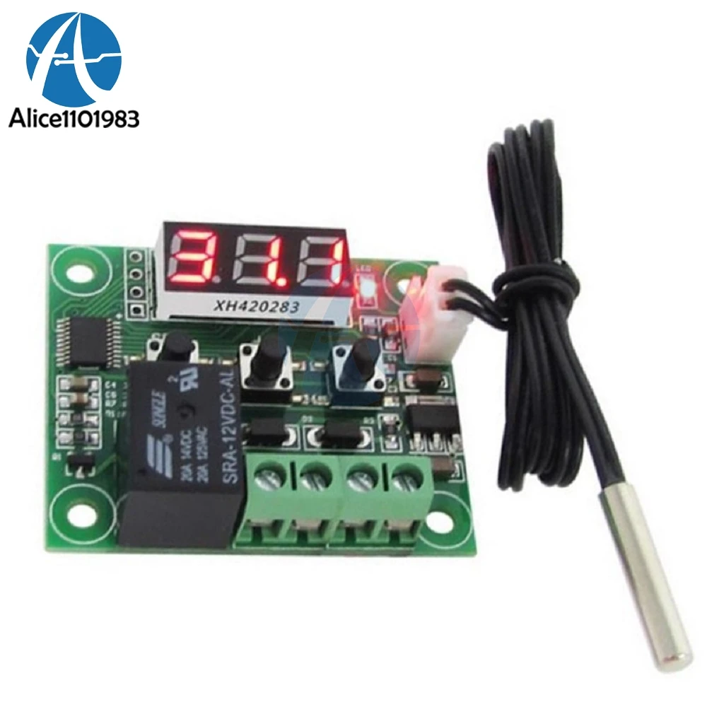 W1209 DC 12V LED Digital Thermostat Temperature Control Thermometer