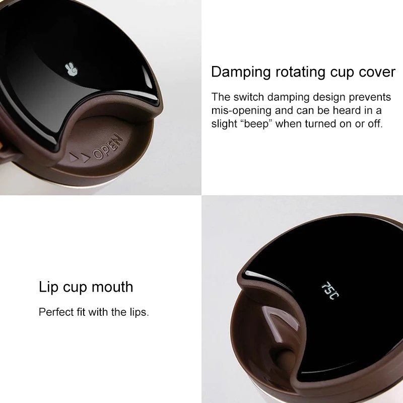Xiaomi Mijia 430 мл Hyperbolic Cup Body из нержавеющей стали интеллектуальный термос с oled-дисплеем