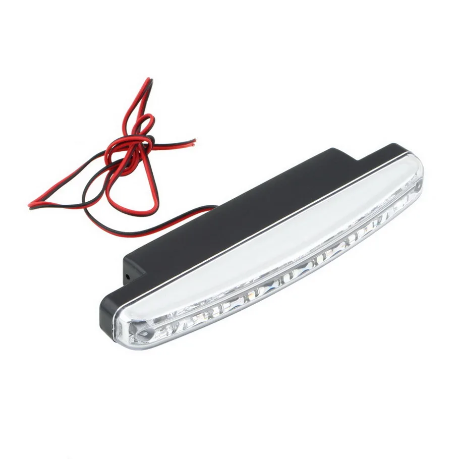 2Pcs Universal Car Daytime Running Lights 8 LED DRL Daylight Kit Super White 12V DC Head Lamp light 2Pcs Universal Car Daytime Running Lights 8 LED DRL Daylight Kit Super White 12V DC Head Lamp light