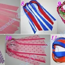 120 шт стример хвоста смешать 24 разных цвета девушки пони банты красочные