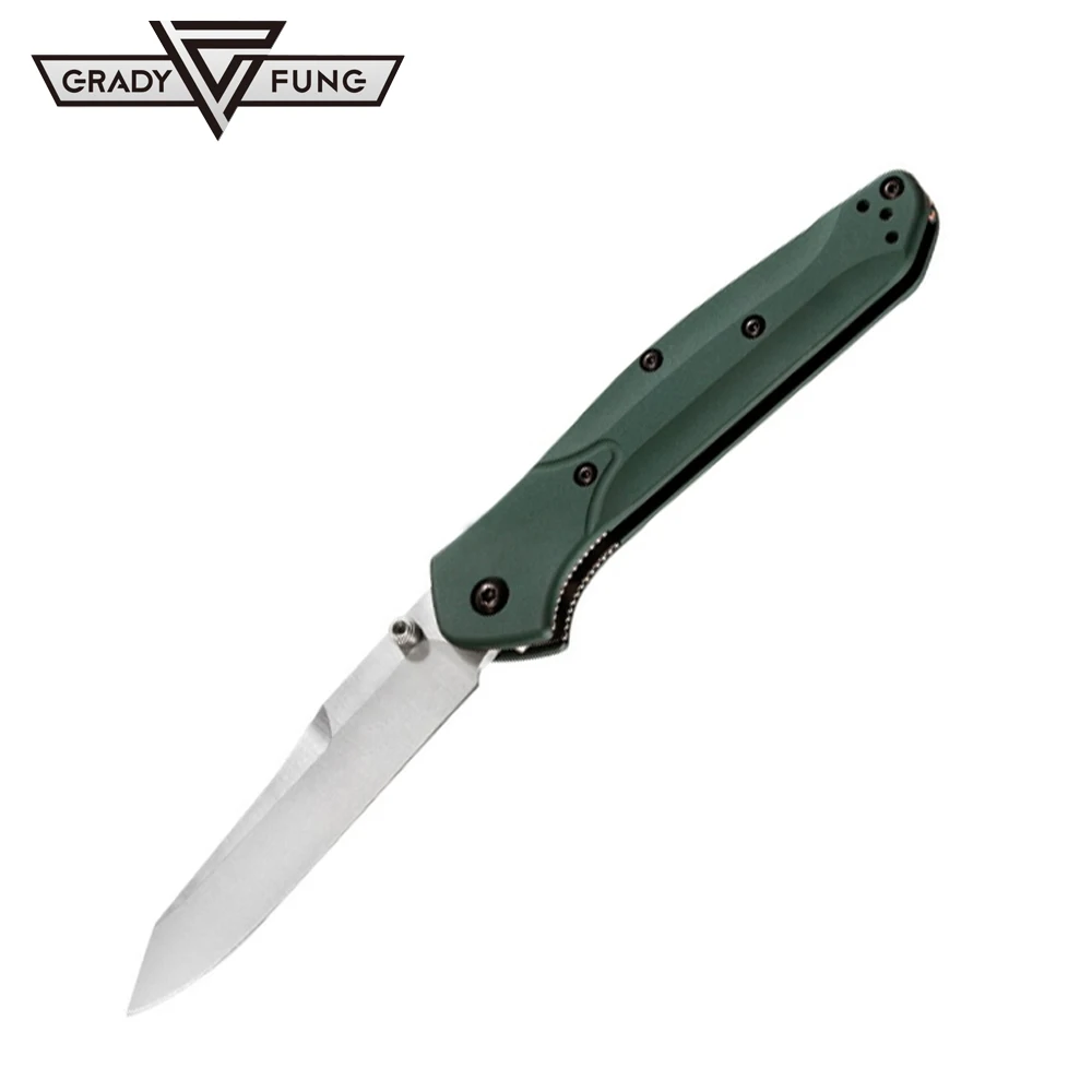 

Grady Fung Customized Copy BM 940 Axis Folding Knife Pocket EDC Tools Aluminum Handle 440c Steel Tanto Blade Camping Knifes