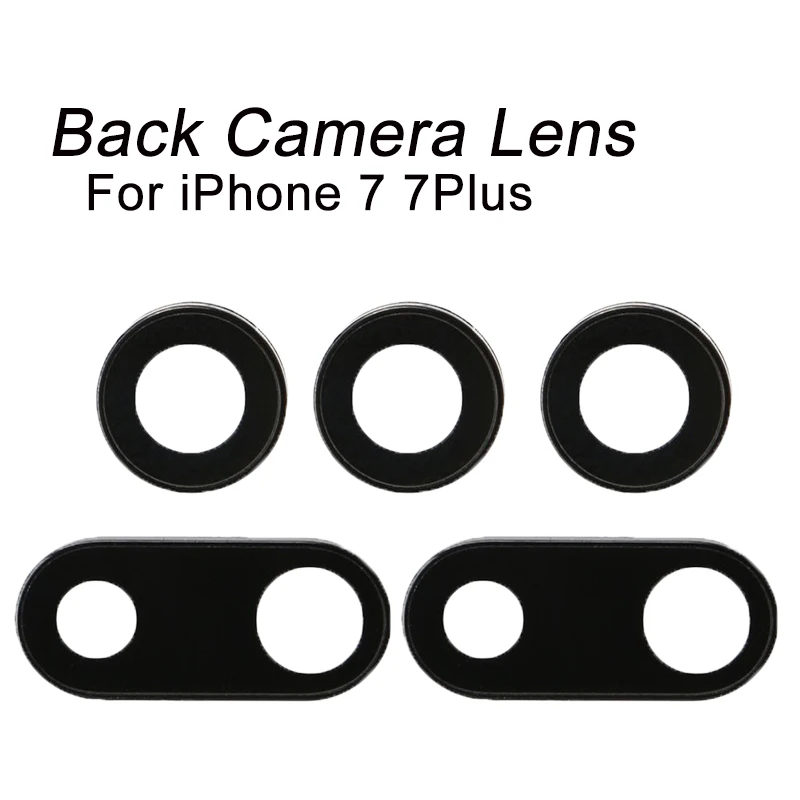 HOUSTMUST 10PCS Back Camera Lens Rear Camera Glass Lens for iPhone 7 7