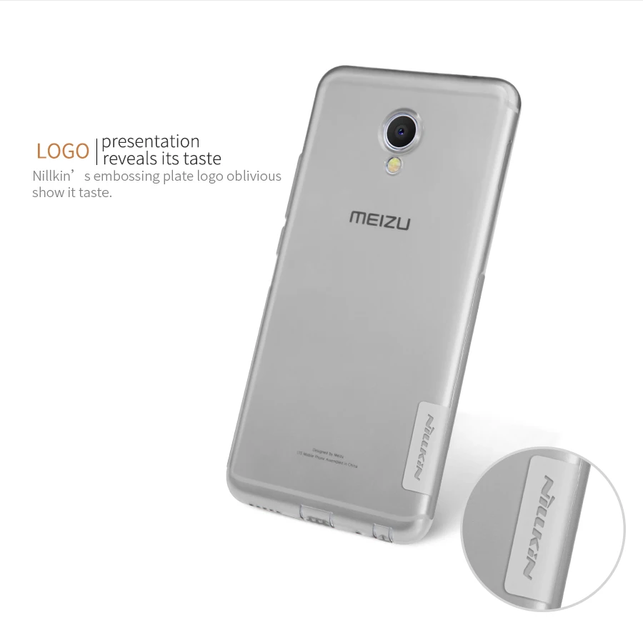  Original Nillkin TPU Case for Meizu MX6 Clear Case Transparent Case Ultrathin 0.6mm Transparent Case Free Shipping 