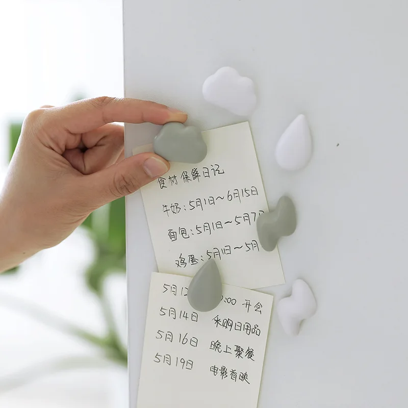 

5Pcs Fashion Simple Creative Cloud Nail Bead Magnet Magnet Magnetic Whiteboard Magnet Magnetic Buckle Fixed Office Supplies
