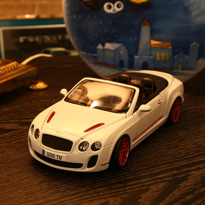 

1:18 Die-cast Alloy Large Car Models Collectible Home Decor Craft Children Vehicle Toys for Bentley Continental mkd3