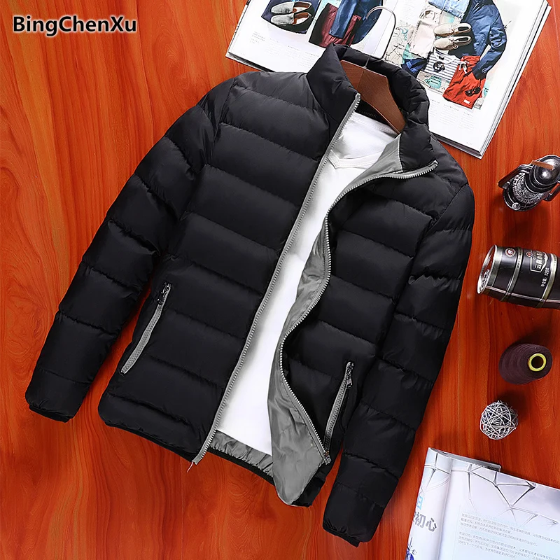 

Men's Jackets 2019 Men Parka Outwear Cotton-Padded Overcoat Warm Winter Thick Coat High Quality Parkas Casual Zipper Coats 1407