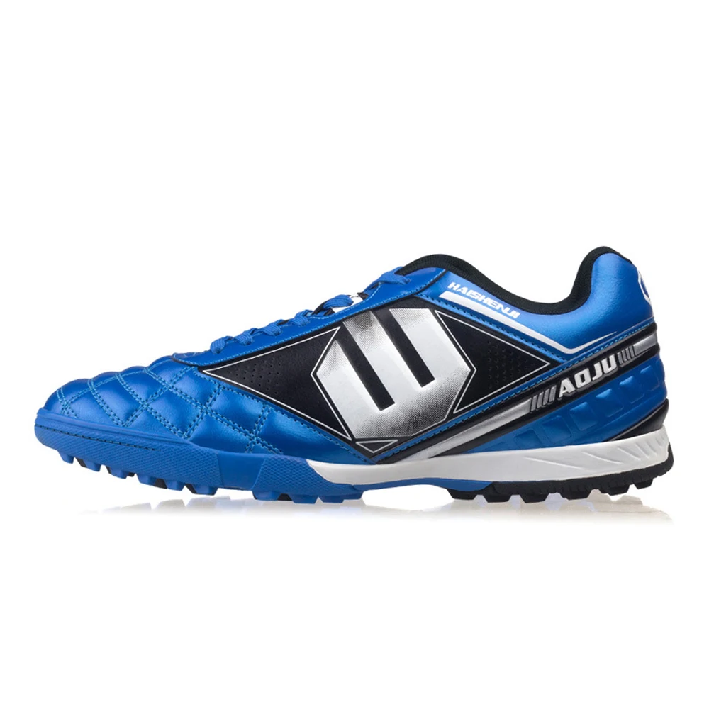 AOJU, профессиональные футбольные бутсы, футбольная обувь для мужчин и женщин, уличные TF футбольные бутсы для дерна, ботинки для взрослых, спортивные кроссовки - Цвет: Blue TF