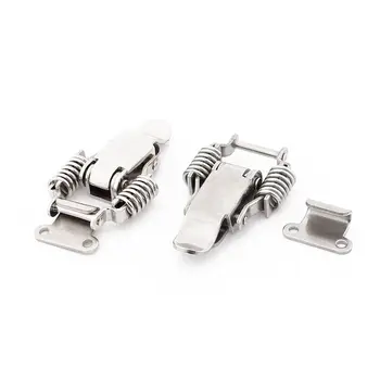 

2x Toolbox Draw Compression Spring Toggle Latch Catch Clamp Silver