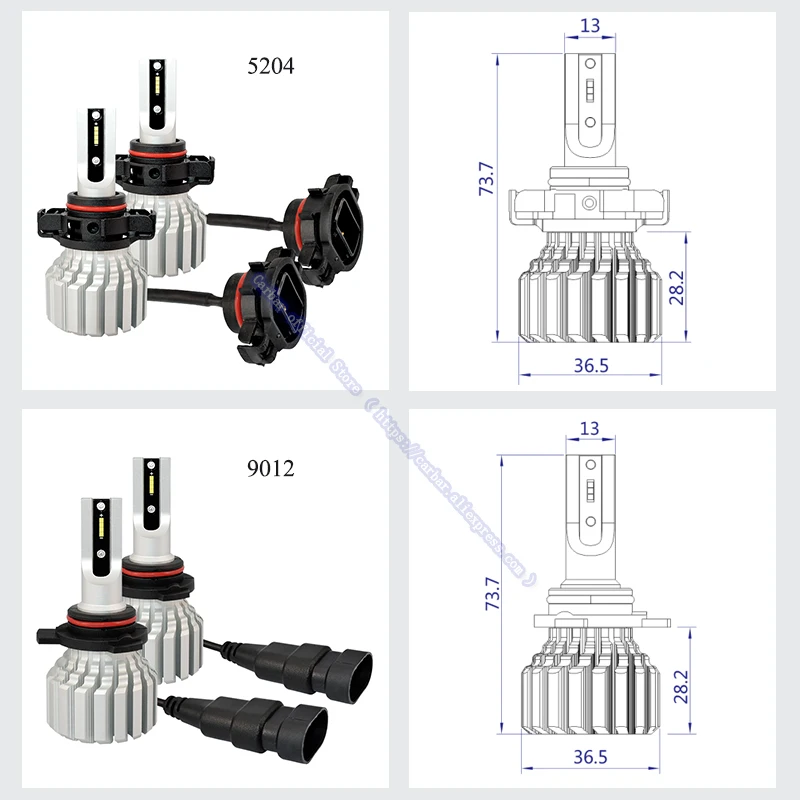 Carbar #2018 Новый V5S автомобиля светодио дный фар комплект H4 Здравствуйте/Lo луч светодио дный фары замена лампы 50 Вт 6000 К автомобиля светодио