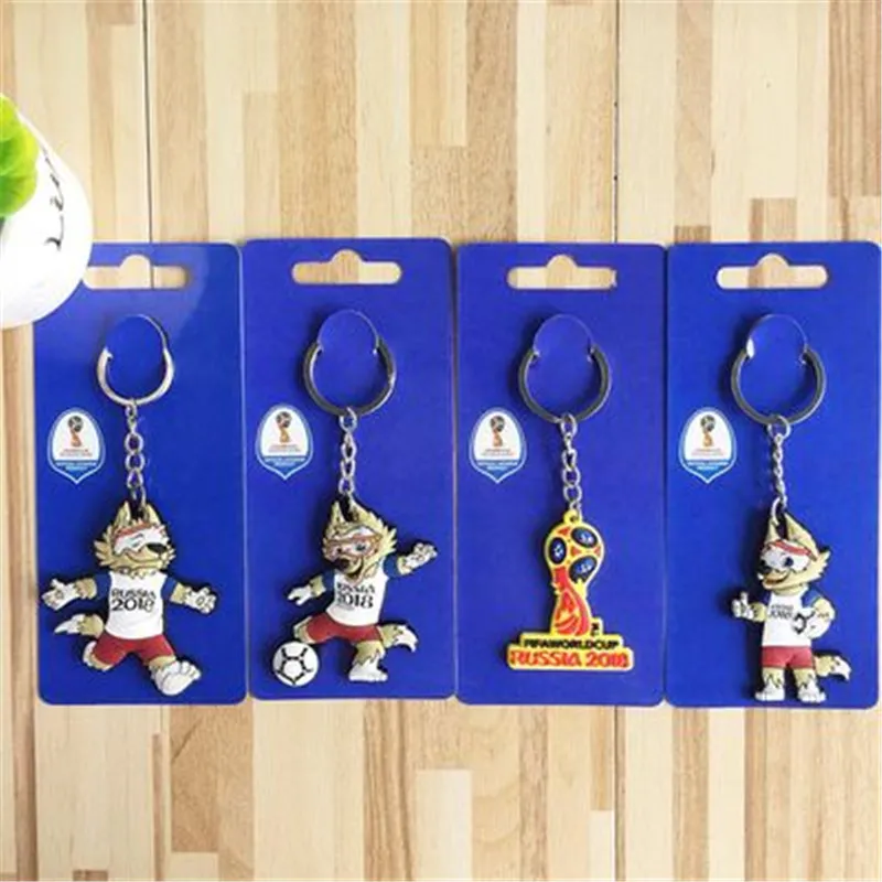 

1pcs 2018 Russia World Cup Football Fans Keychains Key ring PVC Peru Sweden Tunisia Senegal Soccer Key Chains Souvenir supply
