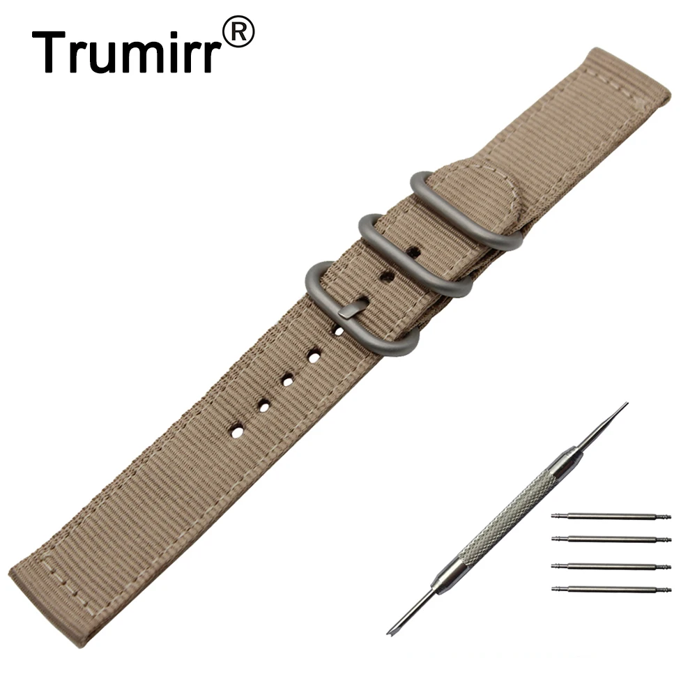 18mm 20mm 22mm 24mm Nylon Watch Band +Tool for Hamilton Zulu Fabric