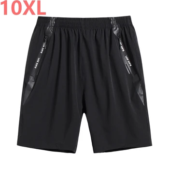 

LONGHONGYU Summer Solid Leisure Men Shorts Casual Quick-drying Short Trousers loose Elastic Waist short big size10XL 9XL,8XL,