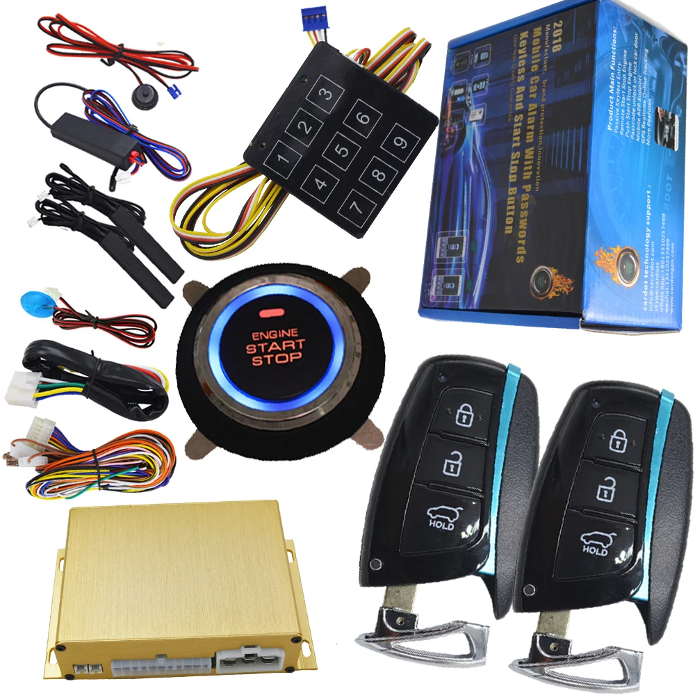 intelligent pke car security system with passwords keyless entryintelligent pke car security system with passwords keyless entry unlock car door engine start stop button bypass module output